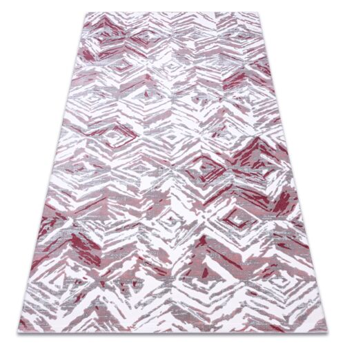 160x230 Cm Tapis Acrylique Dizayn 121 Gris Clair / Rose Clair