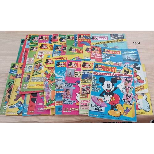 Le Journal De Mickey . Lot De 37 Revues - Année 1984