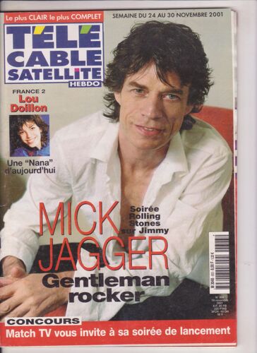 Tele Cable Satellite 603, Nov 2001  Mick Jagger Gentleman Rocker  Soirée Rolling Stones 