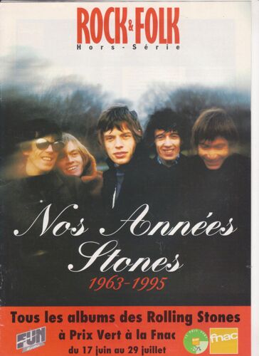 Flyer / Livret Rock&folk / Fnac Nos Années Stones 8 Pages