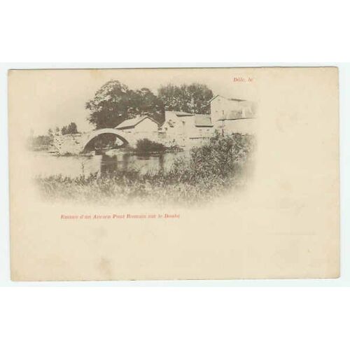 Jura Dole Ruines D'un Ancien Pont Romain Sur Le Doubs Carte Postale 'nuage' Postcard Roman Bridge