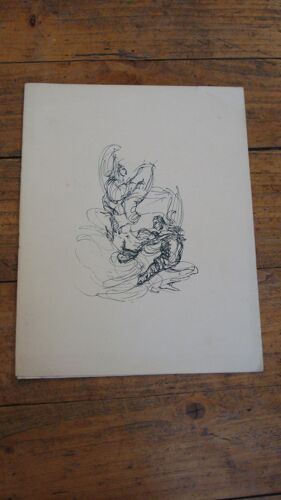 Ancien Programme Theatre Ballet "Les Etoiles De L'opera Dans Les Oeuvres De Serge Lifar",Couverture Illustrée Monique Lancelot,Ca 1950.