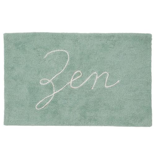Tapis de bain en coton fantaisie vert