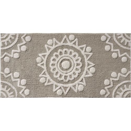 Tapis de bain en coton fantaisie beige