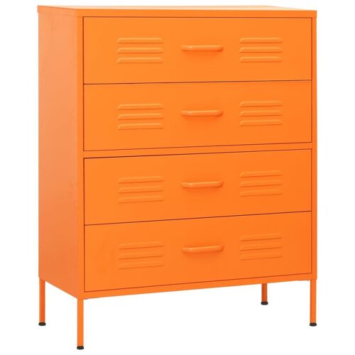 vidaXL Commode Orange 80x35x101,5 cm Acier