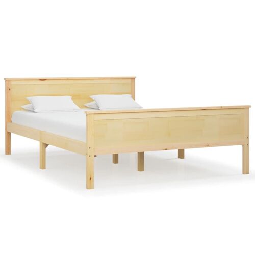 vidaXL Cadre de lit Bois de pin massif 140x200 cm