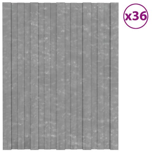 Vidaxl Panneaux De Toiture 36 Pcs Acier Galvanisé Argenté 60x45 Cm