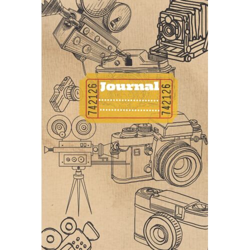 Vintage Notebook Journal Cameras For Cinephile And Photographer, 120 Blank Lined Pages: Gift Journal For Writing, Journaling, Camcorder Lovers