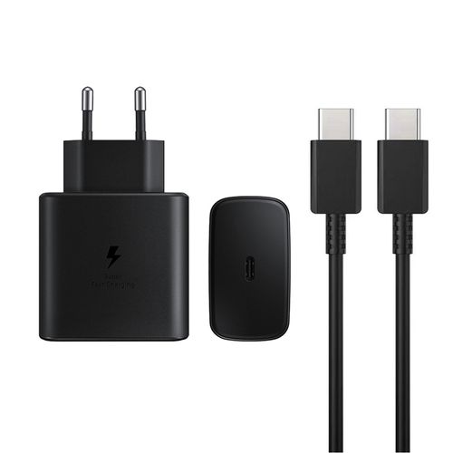 Chargeur USB C Rapide 45 W (45W) Adaptateur Secteur avec Câble USB C 5A 1.8M pour Samsung Galaxy S23/S22/S21/20/Ultra/ Note10+ Galaxy Tab S8 S8+ S8 Ultra Tab S7 S7+ S7 FE - Noir - [MIYI®]