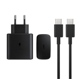 Chargeur USB C Rapide 45 W (45W) Adaptateur Secteur avec Câble USB C 5A 1.8M pour Samsung Galaxy S23/S22/S21/20/Ultra/ Note10+ Galaxy Tab S8 S8+ S8 Ultra Tab S7 S7+ S7 FE - Noir - [MIYI®]