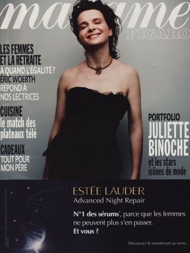 Madame Figaro / 12-06-2010 N°20485 : Juliette Binoche (Couverture) - Charlotte Gainsbourg (1p)