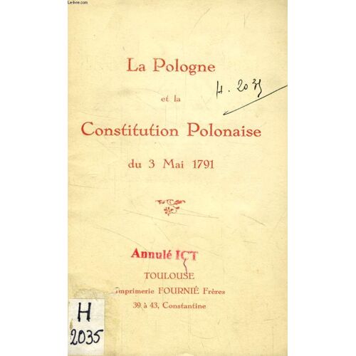 La Pologne Et La Constitution Polonaise Du 3 Mai 1791