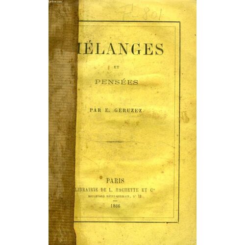 Melanges Et Pensees