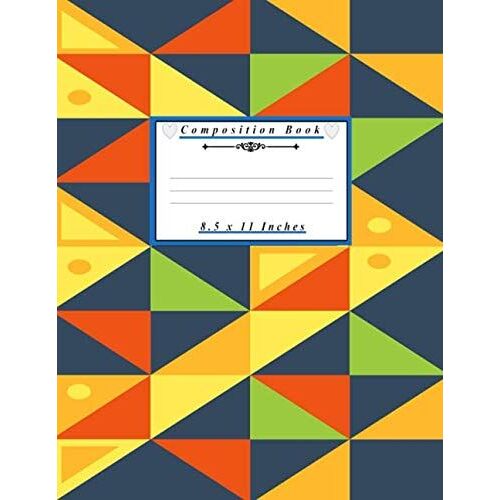 Contemporary Design Composition Book.: Contemporary Composition Notebook Wide Ruled 8.5 X 11, 110 Pages Book For Girls, Kids, School, Students And Teachers .