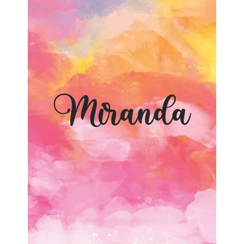 Miranda: Personal Name Dot Gird | The Notebook For Writing Journal Or Diary Women & Girls Gift For Birthday, For Student | 160 Pages Size 8.5x11inch - V.445