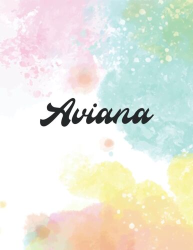 Aviana: Personal Name Dot Gird Notebook For Graphing Pad, Design Book, Work Book, Planner, Dotted Notebook, Bullet Journal, Sketch Book, Math Book - V.543