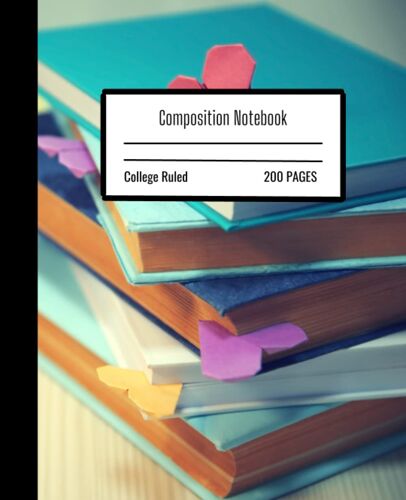 Composition Notebook Paper Hearts: Books, Valentines Day Paper Hearts