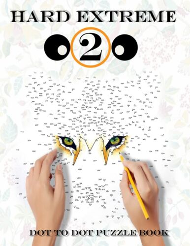 Hard Extreme Dot To Dot Puzzle Book: 200 Fun And Challenging Handmade Dot To Dot Puzzles - Great Way For Relaxing And Reducing Stress For Adult, Seniors, Teens, Boys & Girls , Of Flowers, Butterflies,