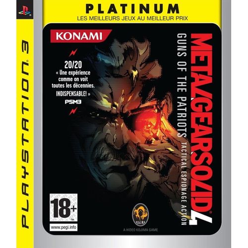 Metal Gear Solid 4 Guns Of The Patriots Platinum PS3