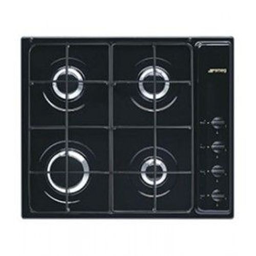 Smeg Selection S64SN - Table de cuisson au gaz - 4 plaques de cuisson - Niche - largeur : 55.5 cm - profondeur : 47.8 cm - noir