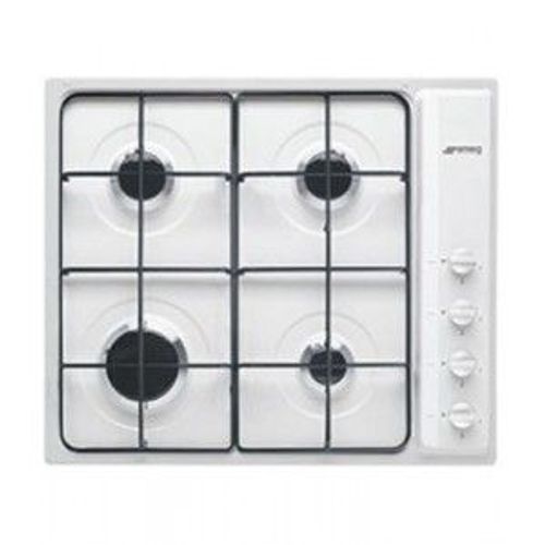 Smeg Selection S64SB - Table de cuisson au gaz - 4 plaques de cuisson - Niche - largeur : 55.5 cm - profondeur : 47.8 cm - blanc