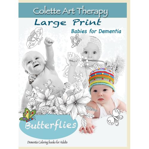 Butterflies. Dementia Coloring Books For Adults