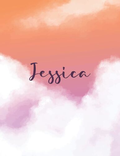 Jessica: Personal Name Dot Gird | The Notebook For Writing Journal Or Diary Women & Girls Gift For Birthday, For Student | 160 Pages Size 8.5x11inch - V.331