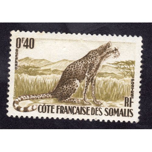 Timbre "Guépard" Côte Française Des Somalis 1958