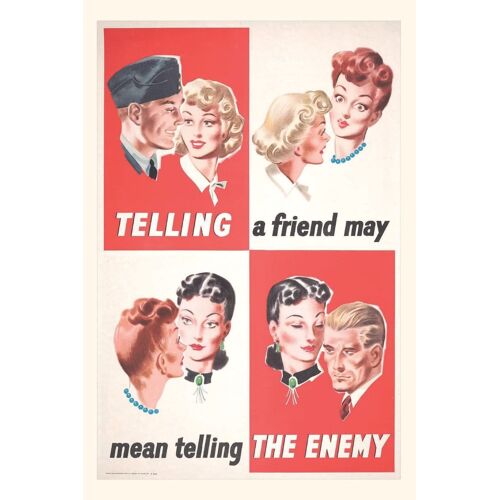 Vintage Journal Loose Lips Poster