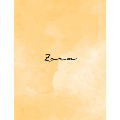 Zora: Personal Name Dot Gird | The Notebook For Writing Journal Or Diary Women & Girls Gift For Birthday, For Student | 160 Pages Size 8.5x11inch - V.786