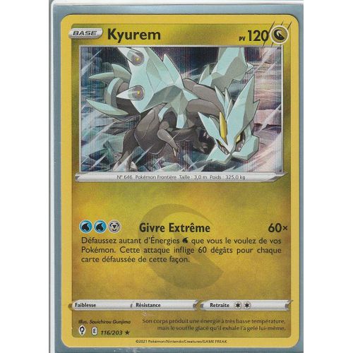 Carte Pokemon - Kyurem - 116/203 - Holo-Rare - Épée Et Bouclier 7 - Evolution Céleste - Eb7 - Vf