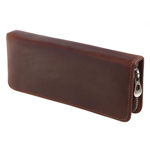 Fait À La Main Véritable Cuir De Vachette Stylo Sac Fermeture Éclair Pochette Crayon Pour Cas Rétro Papeterie Boîte De Rangement Fournitures Scolaires