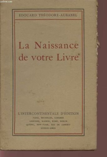 La Naissance De Votre Livre