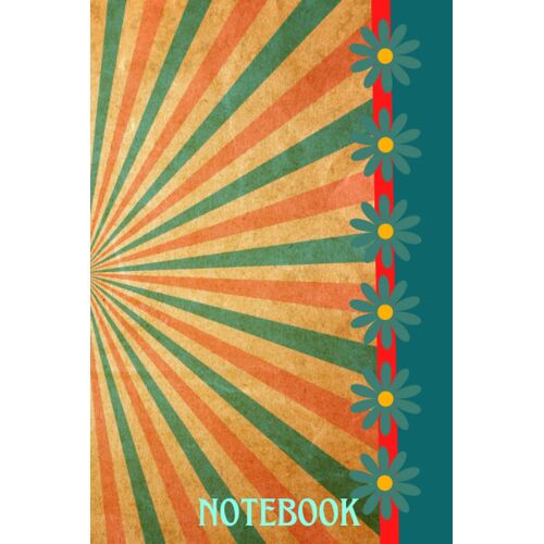 Notebook: Retro Styled Colorful Lined Notebook