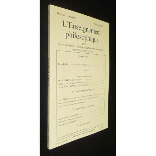 L'enseignement Philosophique, 55e Année, N°4
