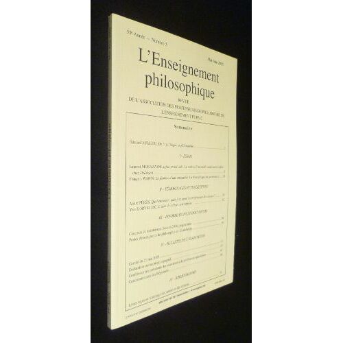 L'enseignement Philosophique, 55e Année, N°5