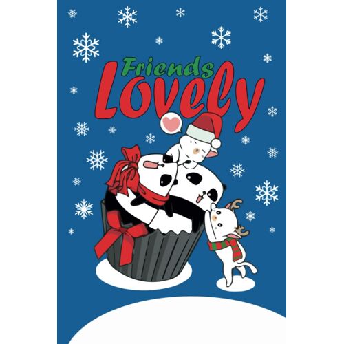 Lovely Friens Journal : Merry Christmas Gift, Bleu Notebook With Cute Animals In The Front Cover For Your Lovely Kids And Friends: Lovely Friens Journal Bleu Version