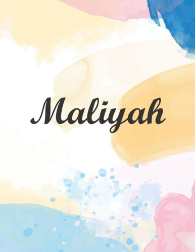 Maliyah: Journal Notebook Gray For Writing And Drawing, Blank | Calligraphy Dot Grid Journals | 8.5 X 11 Inch - V.408