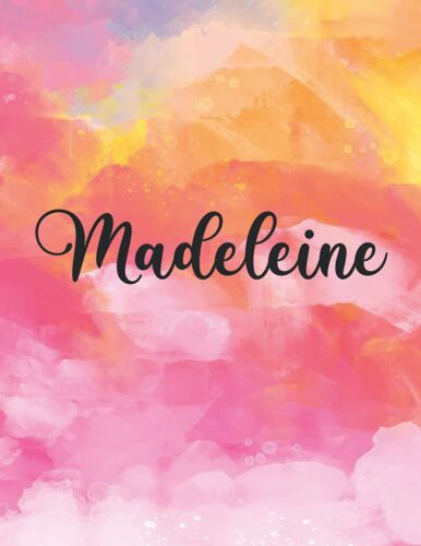 Madeleine: Personal Name Dot Gird | The Notebook For Writing Journal Or Diary Women & Girls Gift For Birthday, For Student | 160 Pages Size 8.5x11inch - V.368