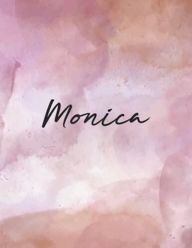 Monica: Dot Grid Notebook 8.5 X 11| For Graphing Pad, Design Book, Work Book, Planner, Dotted Notebook, Bullet Journal, Sketch Book, Math Book - V.639