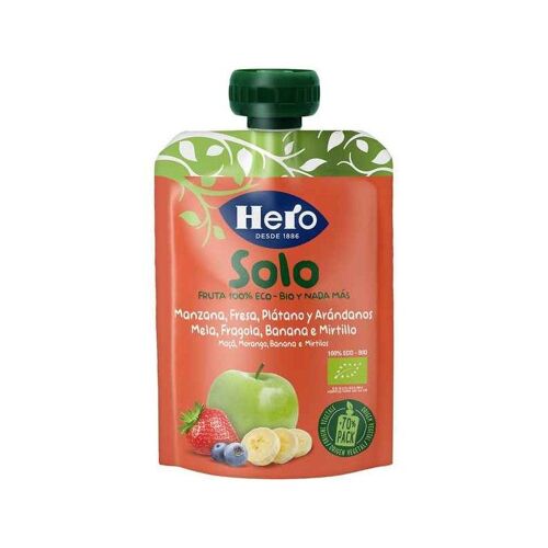 Pot Pour Bébé Hero Buenas Noches Pomme Fraise Myrtilles Banane (2 X 190 Gr)
