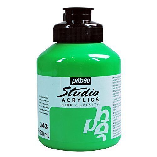 Pébéo Peinture Acryliques Pot De 500 Ml Vert Cadmium Imit
