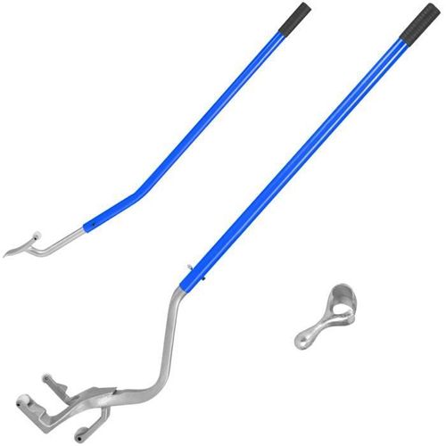 Costway 3 Pièces Changeur De Pneus De Roue De Voiture, 44 Cm - 62 Cm, Avec Support De Talon En Acier, Pour Voitures, Camions, Bleu
