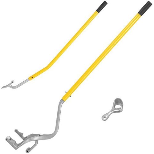 Costway 3 Pièces Changeur De Pneus De Roue De Voiture, 44 Cm - 62 Cm, Avec Support De Talon En Acier, Pour Voitures, Camions, Jaune