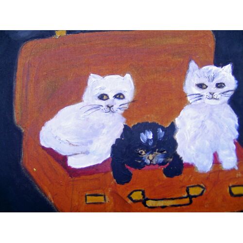 Tableau Acrylique Chat - Acrylic Cat - Cotation Drouot