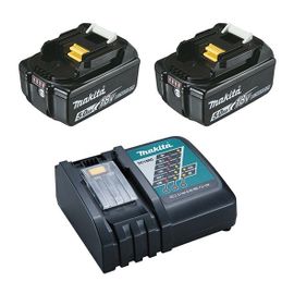 Makita Power Source Kit Li 18,0V 5Ah avec chargeur et 2 batteries - 197570-9