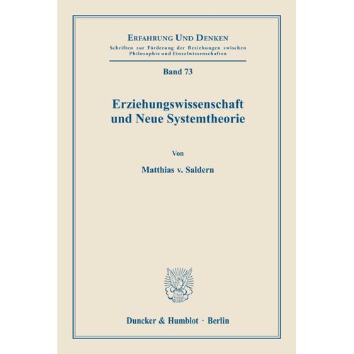 Erziehungswissenschaft Und Neue Systemtheorie.