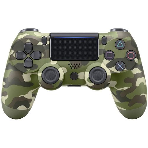 Manette sans fil PS4, manette de jeu sans fil PowerLead dédiée PS4 Manette de gyroscope à six axes à double vibration Playstation 4 (vert camouflage)