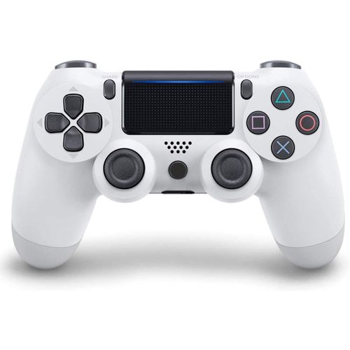 Manette de jeu sans fil PowerLead compatible PS4 gyroscope à six axes à double vibration - blanc