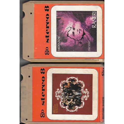 Lot De 2 Cartouches 8 Pistes Massimo Ranieri Italie Italy
